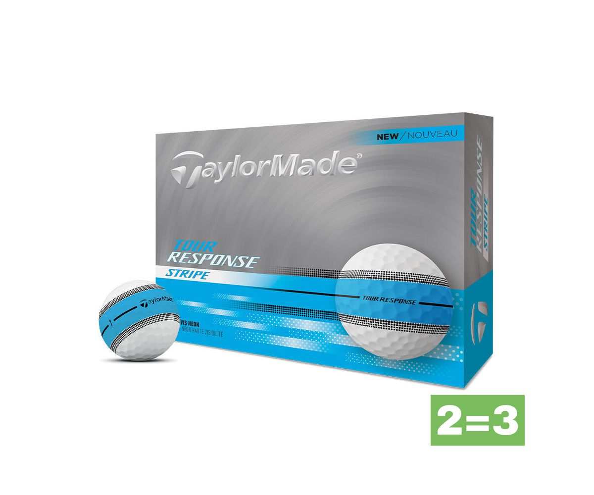Balles Taylormade Tour Response Stripe Neon Blue