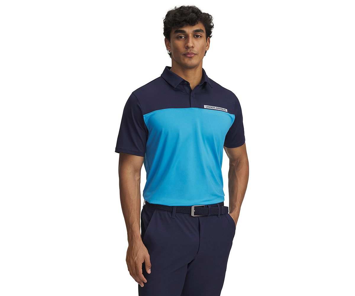 Polo Under Armour T2G Color Block SS25 Navy Blue