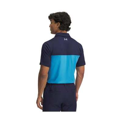 Polo Under Armour T2G Color Block SS25 Navy Blue
