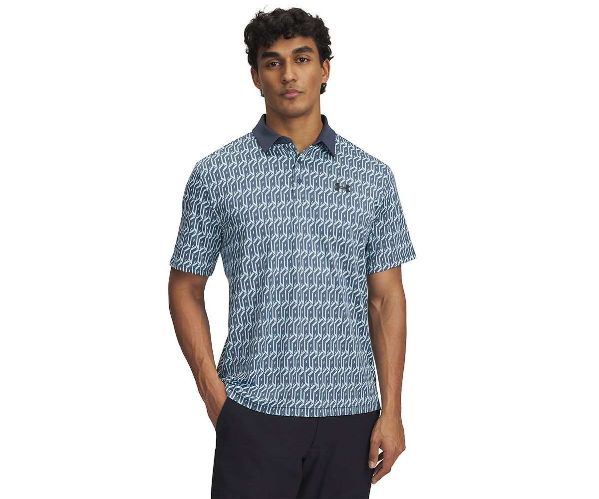 Polo Under Armour Playoff 3.0 Printed SS25 Stream Blue