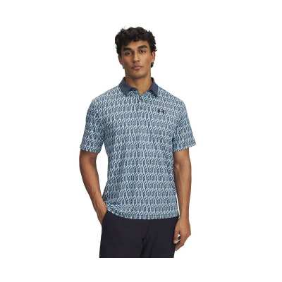 Polo Under Armour Playoff 3.0 Printed SS25 Stream Blue