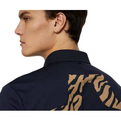 Polo J.Lindeberg KV Print SS25 Tour Tiger Brown