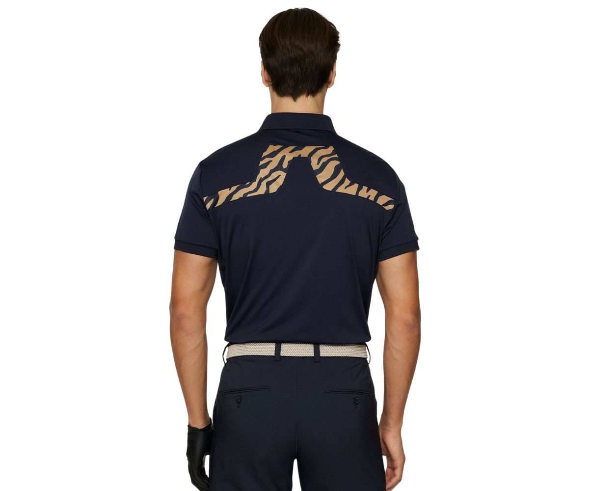 Polo J.Lindeberg KV Print SS25 Tour Tiger Brown