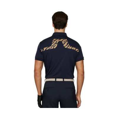 Polo J.Lindeberg KV Print SS25 Tour Tiger Brown