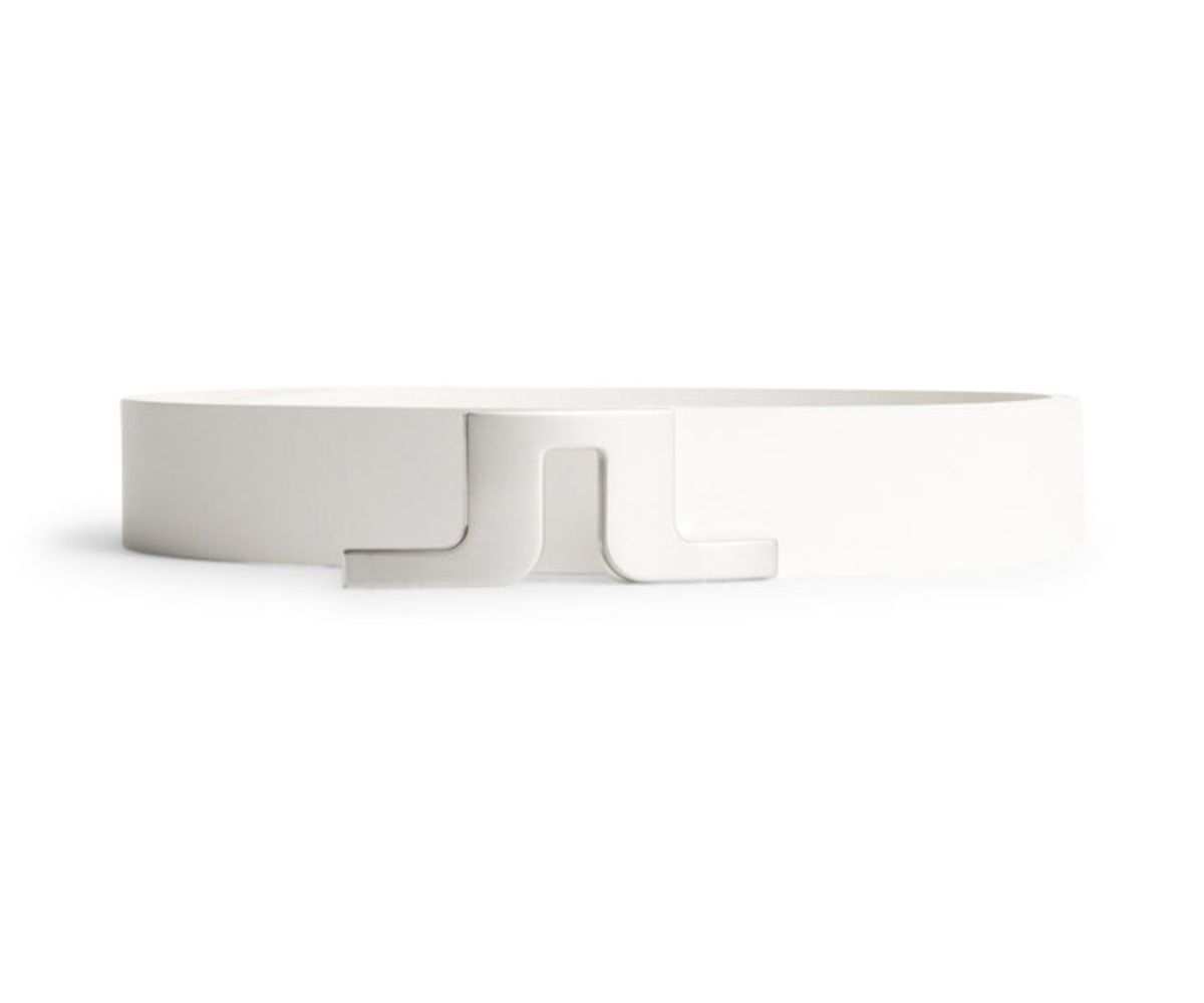 Ceinture J.Lindeberg Bridger Leather Belt SS25 White