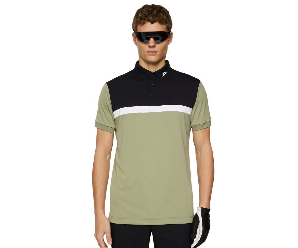 Polo J.Lindeberg Jeff SS25 Oil Green