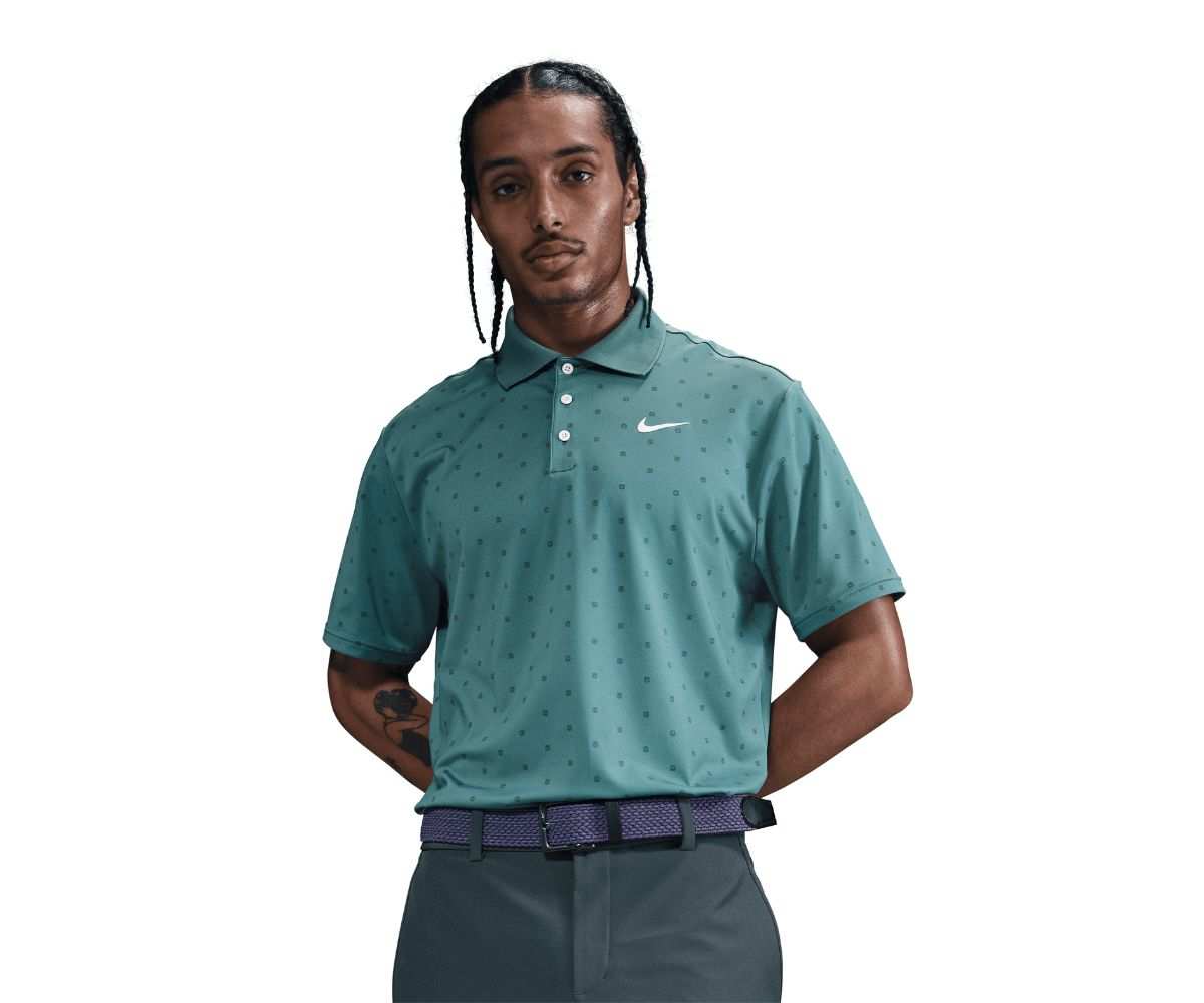Polo Nike Dri-Fit Tour Print SU25 Mineral Teal