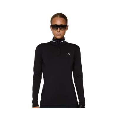 Polo Manches Longues Femmes J.Linderberg Hertta FW25 Black