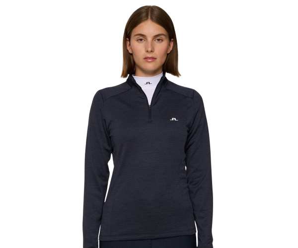 Sweat Femme J.Lindeberg Steffi Quarter Zip Mid Layer FW25 Navy Melange