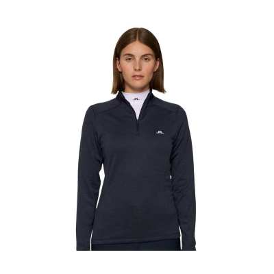 Sweat Femme J.Lindeberg Steffi Quarter Zip Mid Layer FW25 Navy Melange
