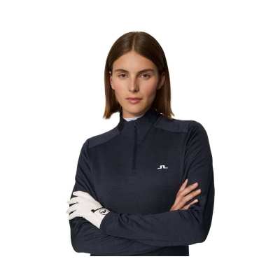 Sweat Femme J.Lindeberg Steffi Quarter Zip Mid Layer FW25 Navy Melange