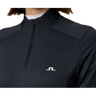 Sweat Femme J.Lindeberg Steffi Quarter Zip Mid Layer FW25 Navy Melange