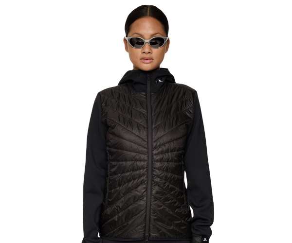 Veste Femme J.Lindeberg Madde Quilt Hybrid Hood FW25 Black
