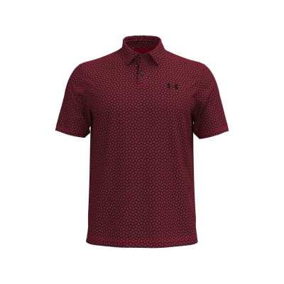 Polo Under Armour T2G Printed FW25 Black Racer Red