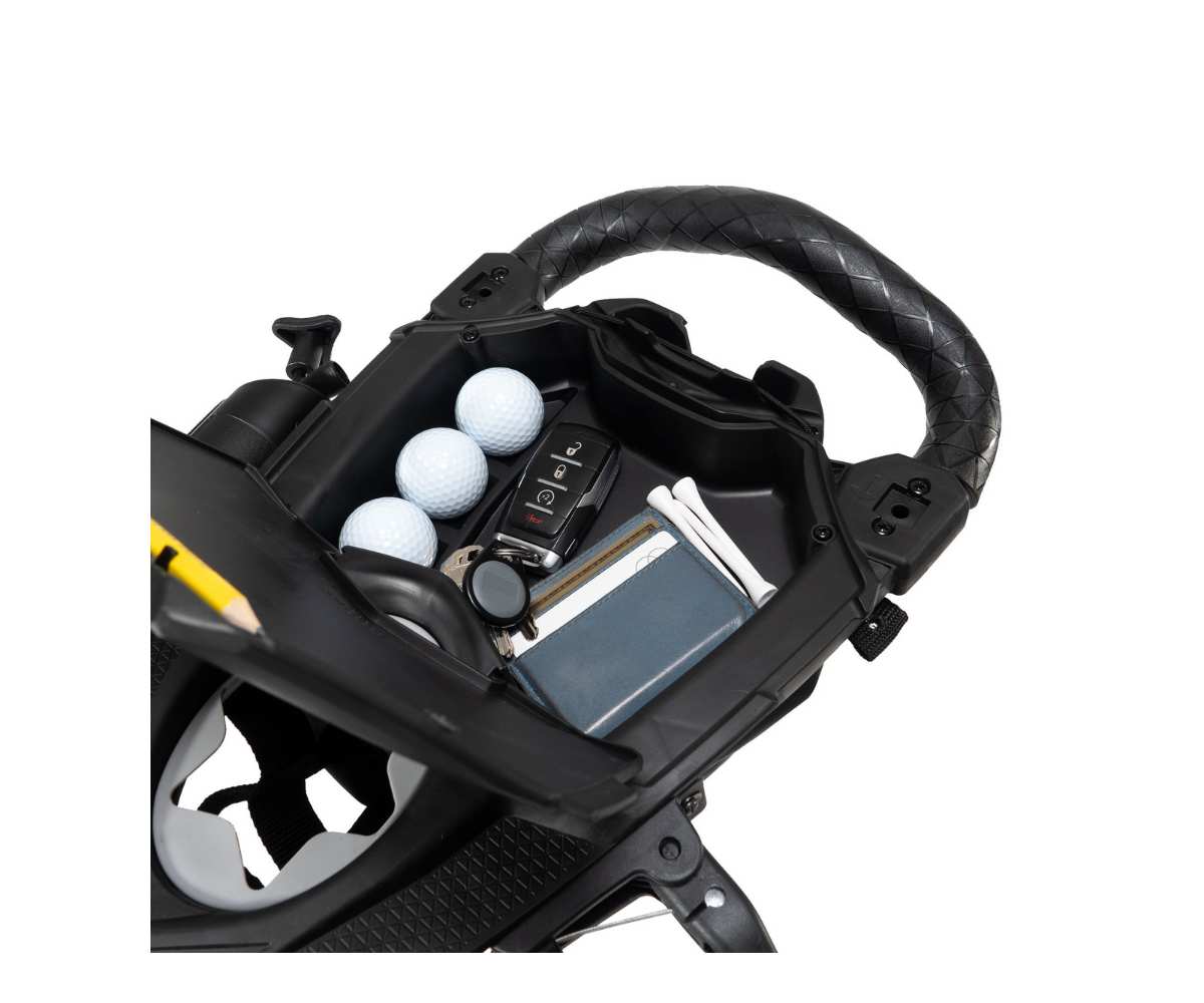 Chariot De Golf BagBoy Nitron 3 Roues - Pliage Super Compact - Argent/Noir