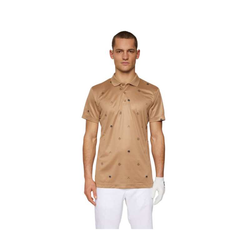 Polo J.Lindeberg Club House Motif SS25 Tigers Eye