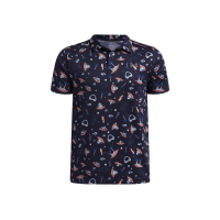 Polo Junior Under Armour Matchplay Printed Polo SS26 Navy Posh Pink