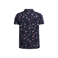 Polo Junior Under Armour Matchplay Printed Polo SS26 Navy Posh Pink
