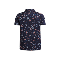 Polo Junior Under Armour Matchplay Printed Polo SS26 Navy Posh Pink