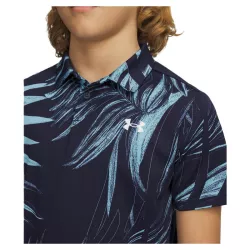 Polo Junior Under Armour Matchplay Printed Polo SS26 Navy Blue Haze