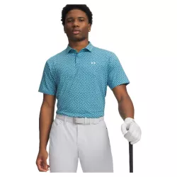 Polo Under Armour T2G Printed Diagonal Heartbeat SS26 Boundless Haze