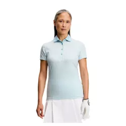 Polo Femme J.Lindeberg Tour Tech Print Polo SS26 Bridge Stack Skylight