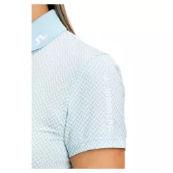 Polo Femme J.Lindeberg Tour Tech Print Polo SS26 Bridge Stack Skylight