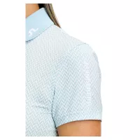 Polo Femme J.Lindeberg Tour Tech Print Polo SS26 Bridge Stack Skylight