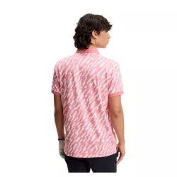 Polo J.Lindeberg Tour Tech Print SS26 Oak Flamingo