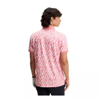 Polo J.Lindeberg Tour Tech Print SS26 Oak Flamingo