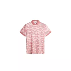 Polo J.Lindeberg Tour Tech Print SS26 Oak Flamingo