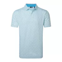 Polo Footjoy Surfs Up Print Lisle SS26 Deep Reef White