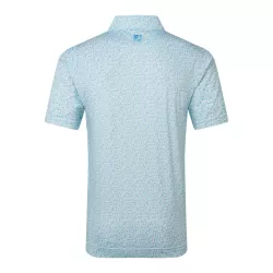 Polo Footjoy Surfs Up Print Lisle SS26 Deep Reef White