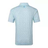 Polo Footjoy Surfs Up Print Lisle SS26 Deep Reef White