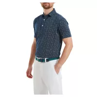 Polo Footjoy Print Floral Lisle SS26 Navy White