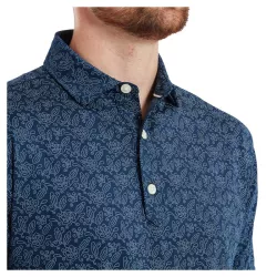 Polo Footjoy Print Floral Lisle SS26 Navy White