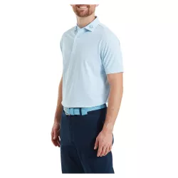 Polo Footjoy Pique Print Shell SS26 Blue Reef