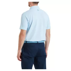 Polo Footjoy Pique Print Shell SS26 Blue Reef