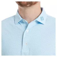 Polo Footjoy Pique Print Shell SS26 Blue Reef