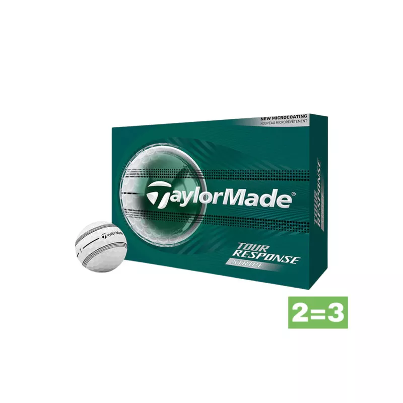 TaylorMade Tour Response Stripe – Balle golf stable & précise