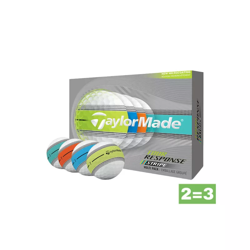 Balles Taylormade Tour Response Stripe Neon Multicouleurs