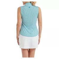 Polo Femme Sans Manches Footjoy Zip Font Tank SS26 Blue Turquoise
