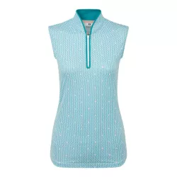 Polo Femme Sans Manches Footjoy Zip Font Tank SS26 Blue Turquoise