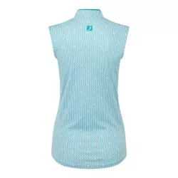 Polo Femme Sans Manches Footjoy Zip Font Tank SS26 Blue Turquoise