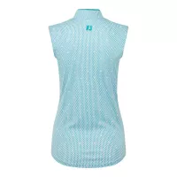 Polo Femme Sans Manches Footjoy Zip Font Tank SS26 Blue Turquoise