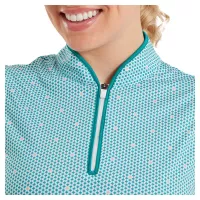 Polo Femme Sans Manches Footjoy Zip Font Tank SS26 Blue Turquoise