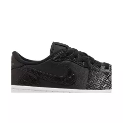 Chaussures Nike Air Jordan 1 Low G Black Croco