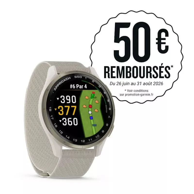 Montre GPS Garmin Approach S50 Gold Ivory