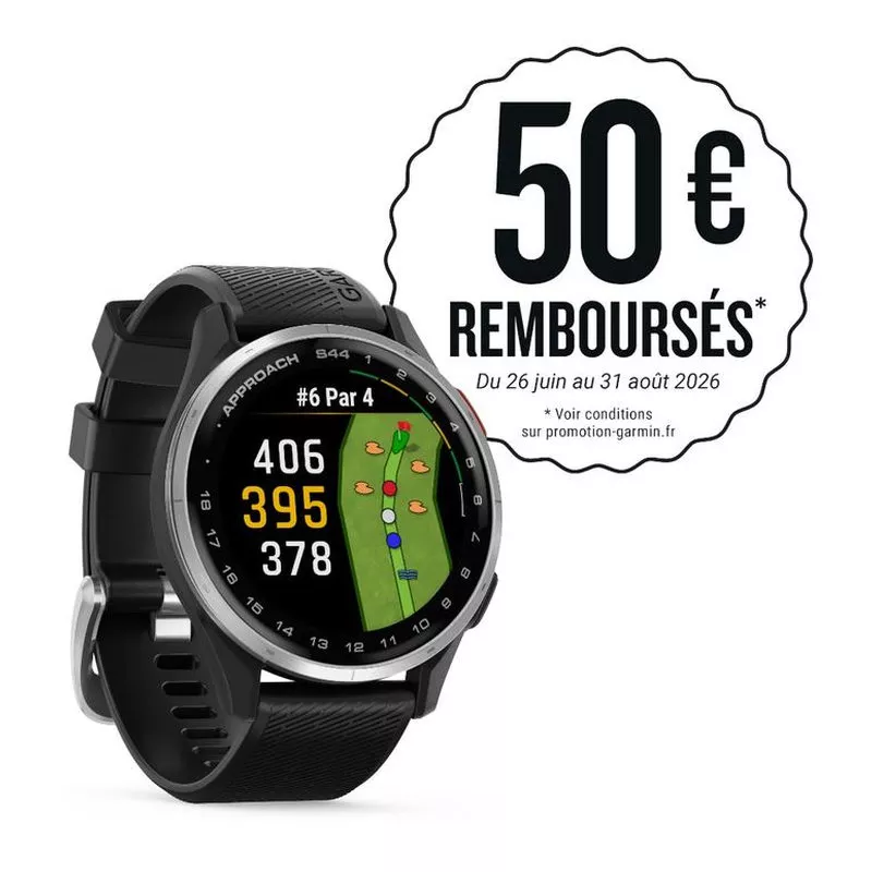 Montre GPS Garmin Approach S44 Black Silver