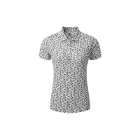 Polo Femme Footjoy Floral Print Lisle White Black